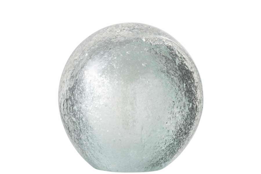 PAPERWEIGHT FLAKES GLASS SILVER/TRANSPARENT LARGE