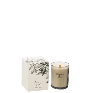 SCENTED CANDLE BERGAMOT WOOD COCONUT WAX LARGE-50 HOURS