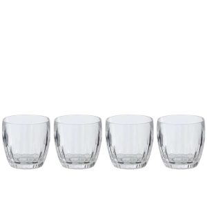 BOX OF 4 DRINKING GLASS ACRYLIC TRANSPARENT