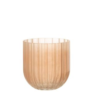 VASE YONI GLASS PEACH SMALL