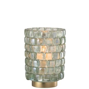 HURRICANE SQUARE MOSAIC GLASS TRANSPARENT LARGE