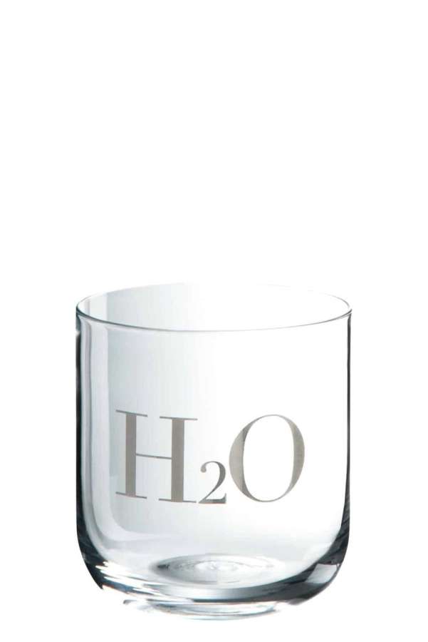 WATER GLASS GLASS TRANSP/SILV