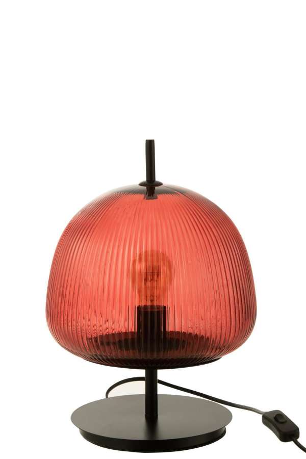 TABLE LAMPE OASIS GLASS RED SMALL