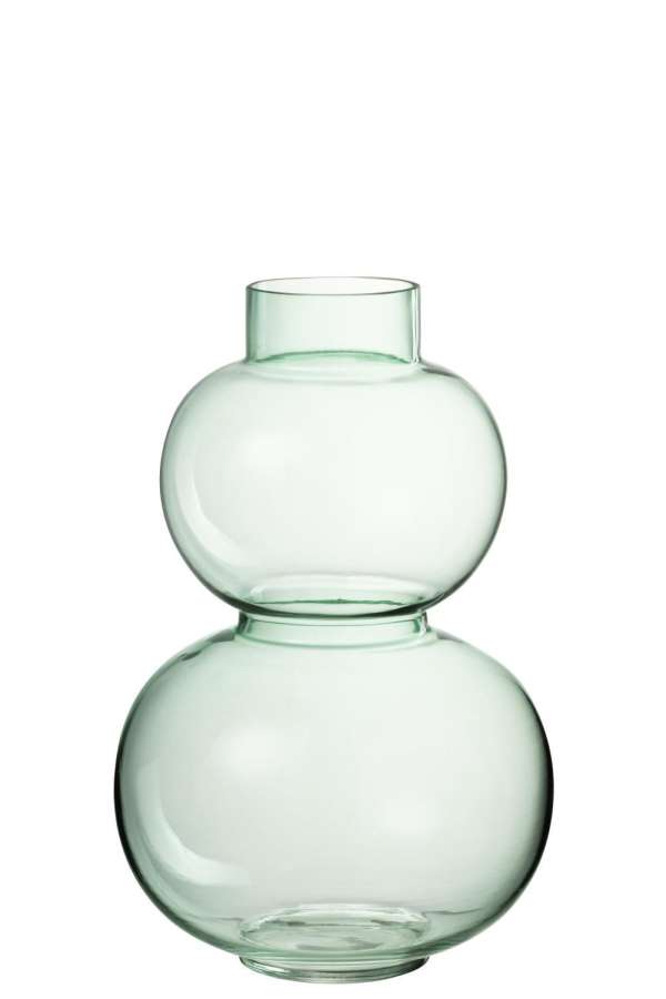 VASE GLOBES GLASS GREEN SMALL