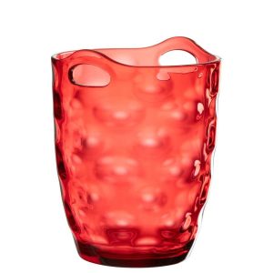 ICE BUCKET LEONARD PLASTIC RED