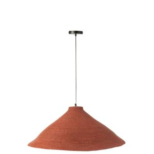 HANGING LAMP SEAGRASS TERRACOTTA