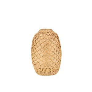 VASE WICKER BAMBOO NATURAL MEDIUM