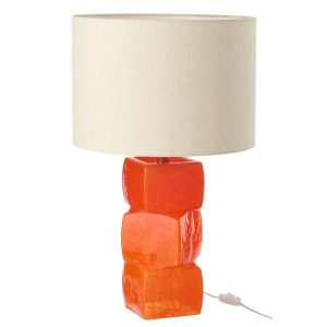 TABLE LAMP 3 CUBES GLASS ORANGE