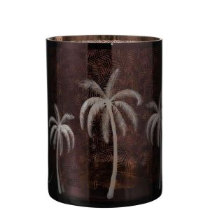 HURRICANE PALM TREE GLASS BROWN XLARGE