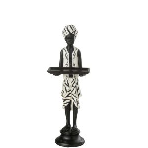 BOY STANDING ETHNIC PLATE POLY MIX