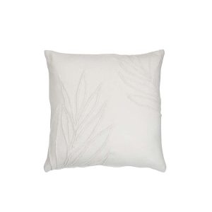 CUSHION LEAF FINE SQUARE POLYESTER WHITE