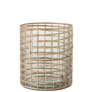 HURRICANE VIOLET WIDE GLASS/REED NATURAL
