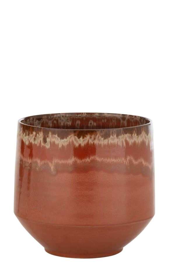 FLOWERPOT ALINE CERAMIC RUST BROWN EXTRA LARGE