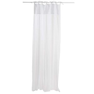 CURTAIN COTTON VOILE+LINEN WHITE