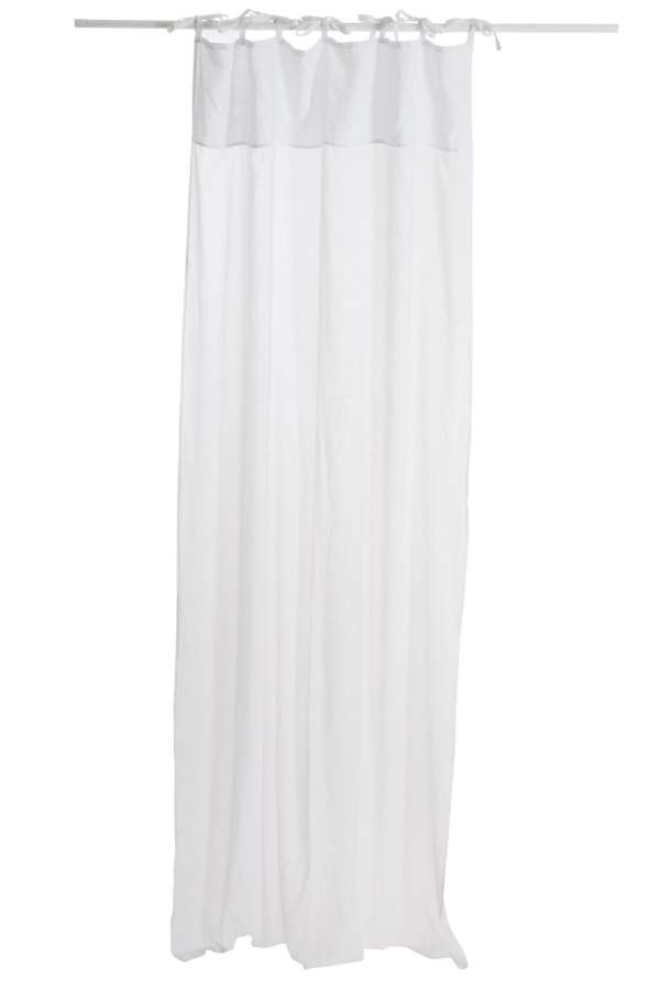 CURTAIN COTTON VOILE+LINEN WHITE