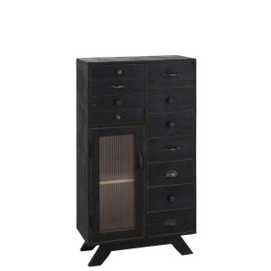 CABINET MANGO WOOD BLACK