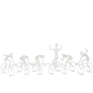 CYCLISTS POLY WHITE LARGE ASSORTMENT OF 6