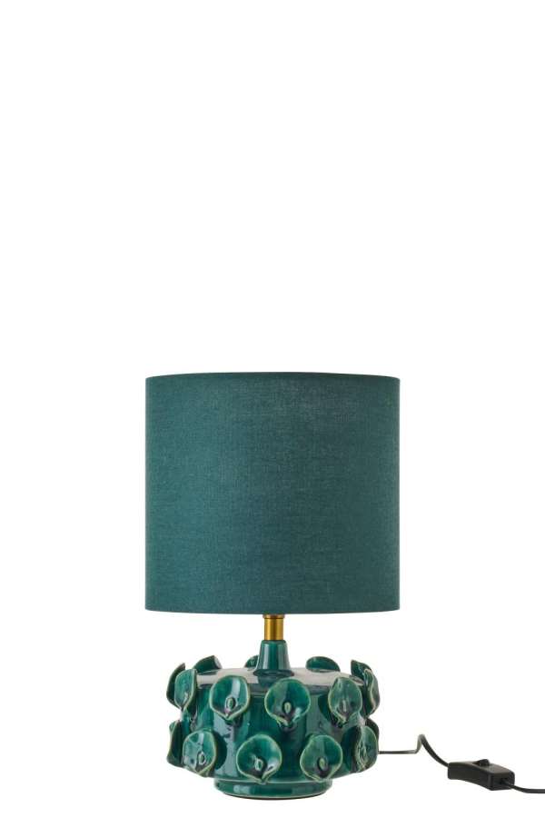 TABLE LAMP MODERN CERAMIC DARK GREEN SMALL