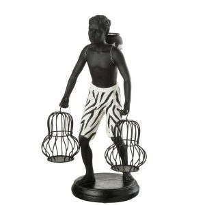 BOY STANDING ETHNIC BASKETS POLY MIX
