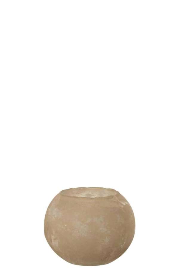 VASE SODA ROUND GLASS GOLD SMALL