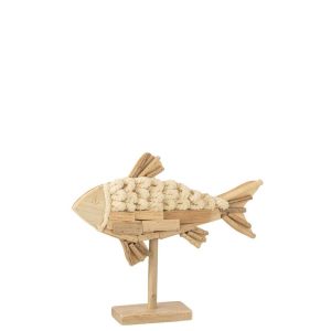 FISH ON STAND WOOD NATURAL