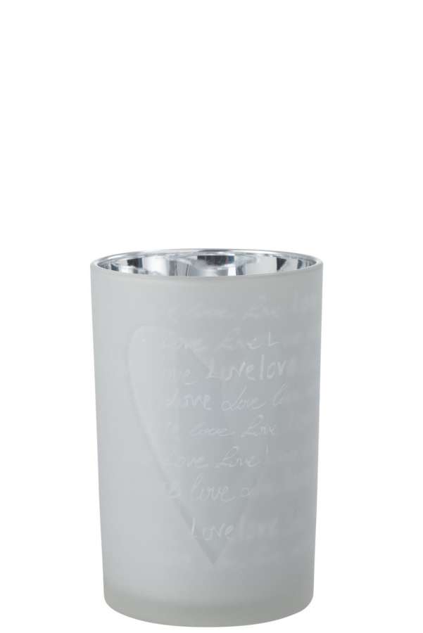 HURRICANE LOVE GLASS WHITE LARGE