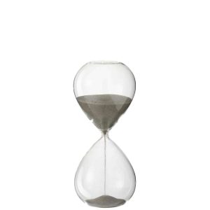 HOURGLASS DECO GLASS/SAND GREY MEDIUM