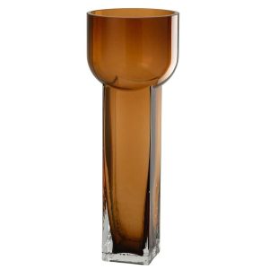 VASE CAROL GLASS BROWN LARGE