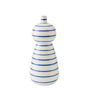 FLOOR VASE CERAMIC BLUE/WHITE