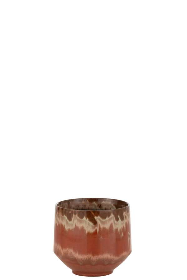 FLOWERPOT ALINE CERAMIC RUST BROWN EXTRA SMALL