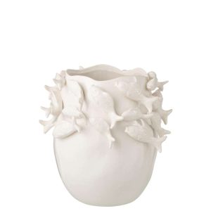 VASE FISH CLAY ECRU LARGE