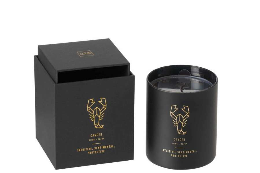 SCENTED CANDLE ASTRO  CANCER BLACK-50H