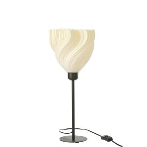 TABLE LAMP PLASTIC BLACK/WHITE SMALL