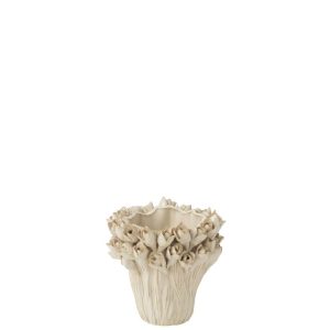 VASE AMBROSIA CERAMIC WHITE SMALL