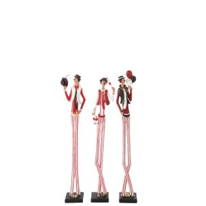 CLOWN GIANT POLYRESIN MULTICOLORED SMALL ASSORTMENT OF 3
