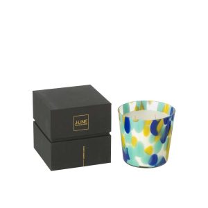 SCENTED CANDLE NOA BLUE/YELLOW SMALL-50HOURS