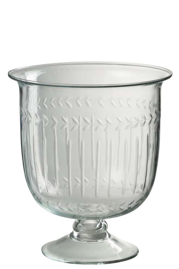 VASE ROMAN GLASS TRANSPARENT