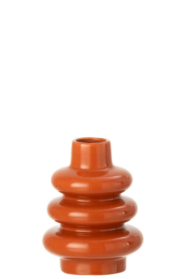 VASE BUOYS SHINY PORCELAIN TERRACOTTA MEDIUM