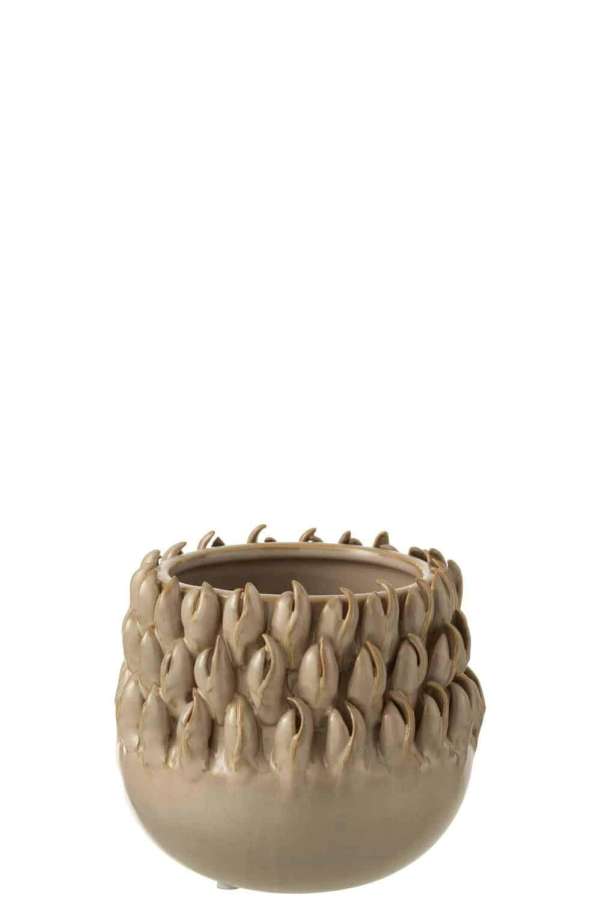 FLOWERPOT IBIZA CERAMIC GREY LARGE