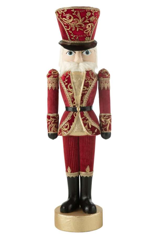 NUTCRACKER STANDING POLYFOAM/TEXTILE RED/GOLD
