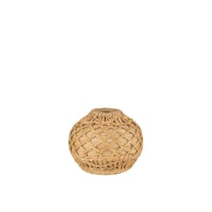 VASE WICKER BAMBOO NATURAL SMALL