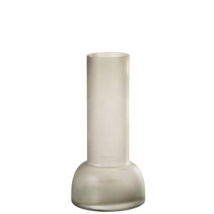 VASE/CANDLEHOLDER YARA GLASS GREIGE MEDIUM