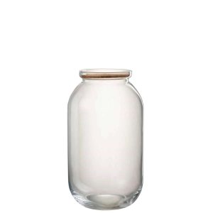 POT ROXY DECORATIVE GLASS/CORK TRANSPARENT LARGE