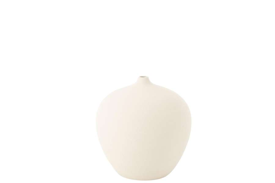 VASE BOTTLE CASSIA CLAY WHITE