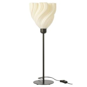 TABLE LAMP PLASTIC BLACK/WHITE MEDIUM