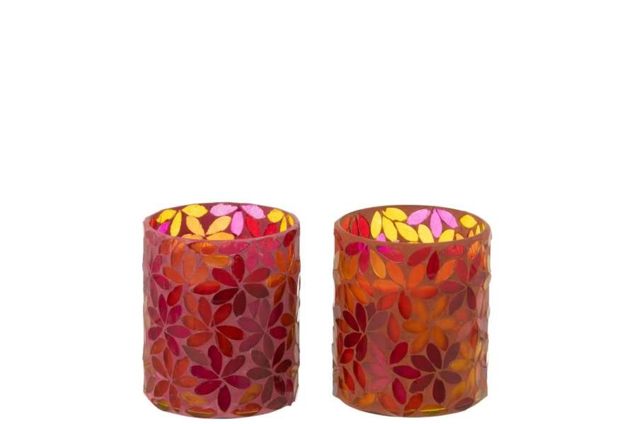 SCENTED CANDLE FLOWER MOSAIC WAX SMALL ASSORTMENT OF 2-38HOURS