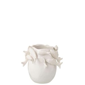VASE FISH CLAY ECRU SMALL