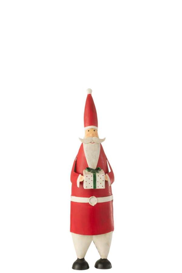 SANTA GIFT IRON WHITE/RED SMALL