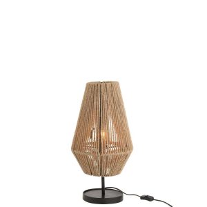 TABLE LAMP CONE IRON/JUTE NATURAL