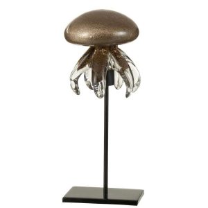 JELLYFISH ON FOOT GLASS BROWN LARGE